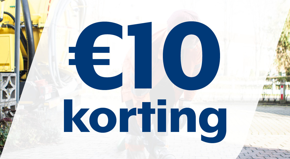 10 euro korting op reinigen regenwaterput